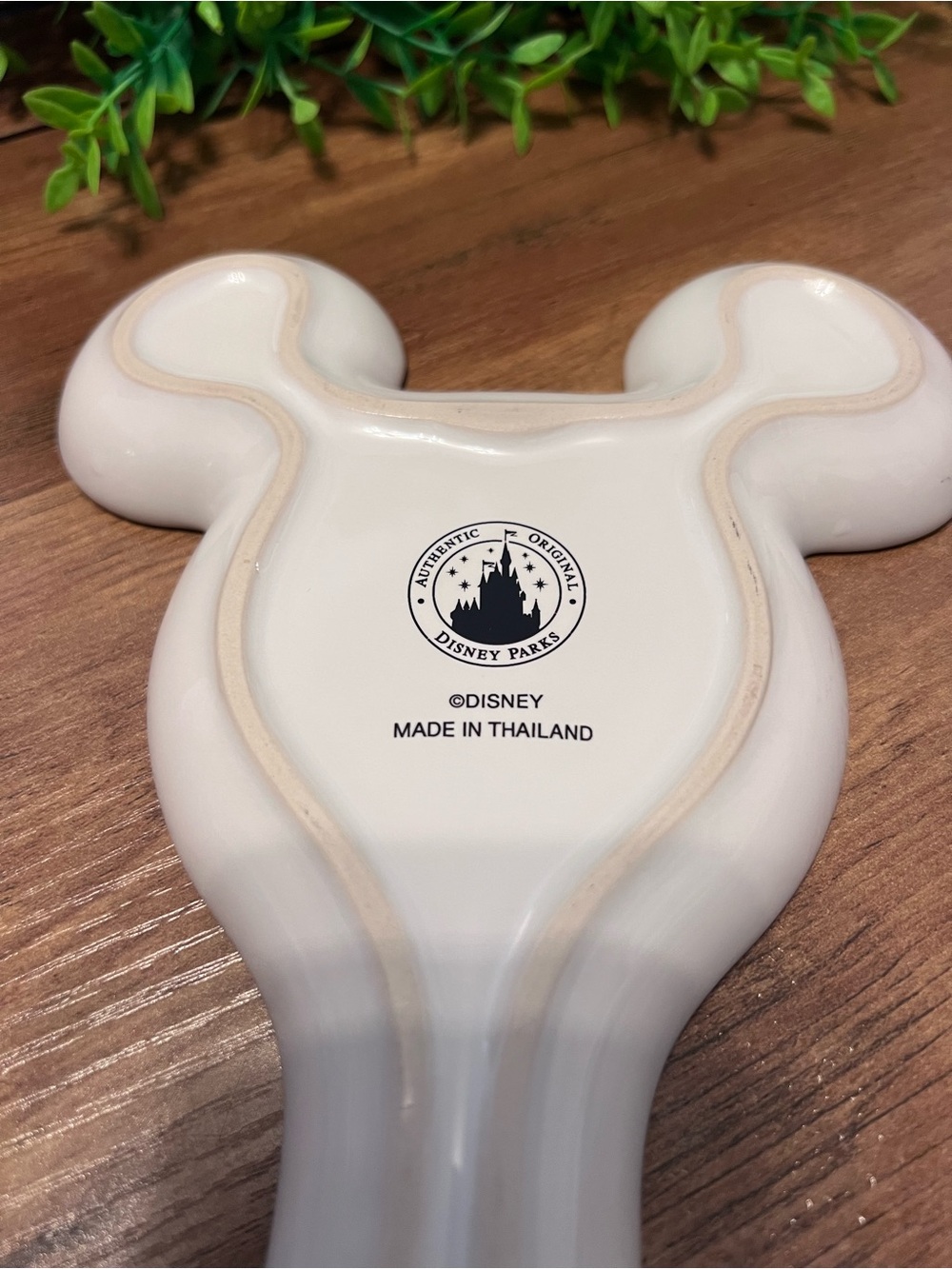 DISNEY PARKS MICKEY MOUSE CERAMIC EARS SPOON REST BLUE/WHITE "CHEF MICKEY” - Picture 3 of 8